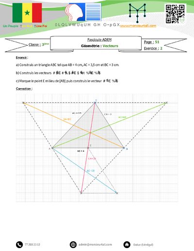 Aperçu – ADEM P51 N2 – Vecteurs - corrigé
