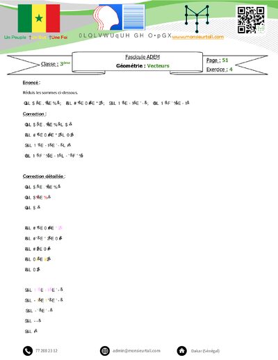 Aperçu – ADEM P51 N4 – Vecteurs - corrigé